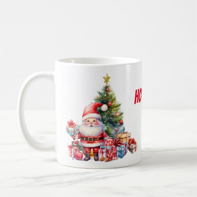 Taza De Café Árbol de Navidad de Santa Cláusula (Izquierda)