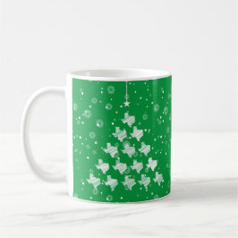 Taza De Café Árbol de navidad de Texas en verde