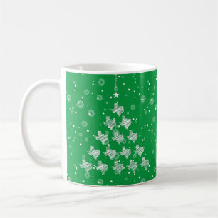 Taza De Café Árbol de navidad de Texas en verde