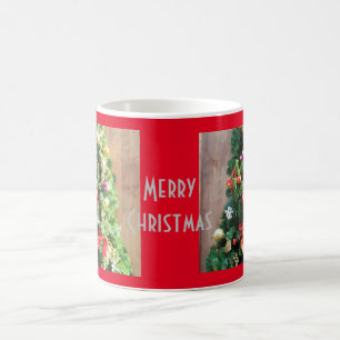 Taza De Café Árbol de Navidad decorado