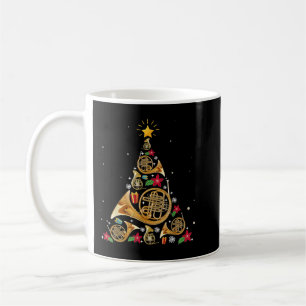 Taza De Café Árbol de Navidad del Cuerno de Francia