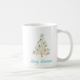 Taza De Café Árbol de navidad del Seashell de las Felices
