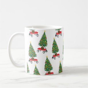 Taza De Café Árbol de Navidad del vagón