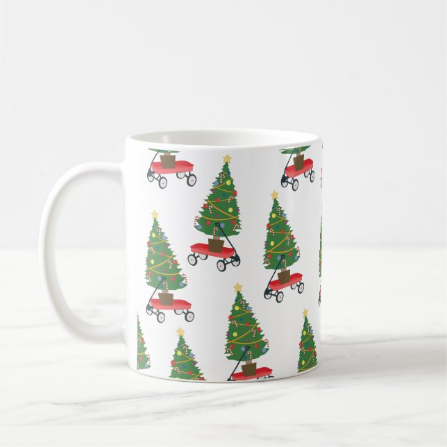 Taza De Café Árbol de Navidad del vagón (Izquierda)