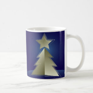 Taza De Café Árbol de Navidad dorado