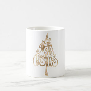 Taza De Café Árbol de Navidad dorado