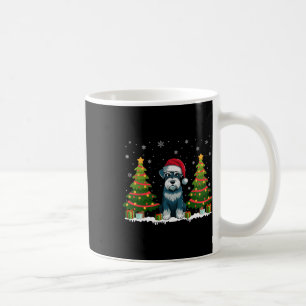 Taza De Café Árbol de Navidad enciende a Navidades de Schnauzer