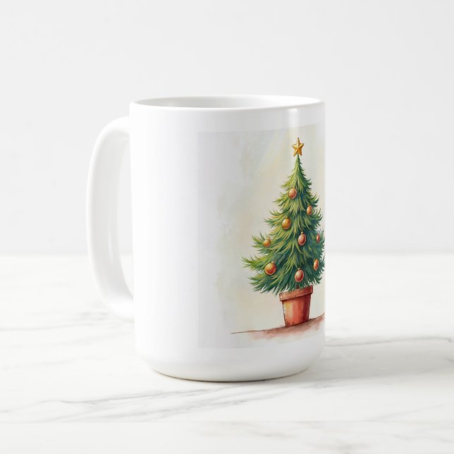 Taza De Café Árbol de Navidad. Feliz Navidad! (Anverso izquierdo)