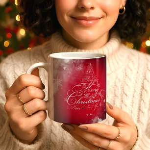 Taza De Café Árbol de navidad Feliz Ornamentos CAFÉ MUG
