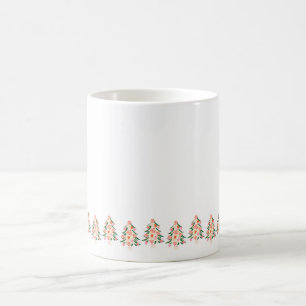 Taza De Café árbol de navidad festivo moderno de colores vivos