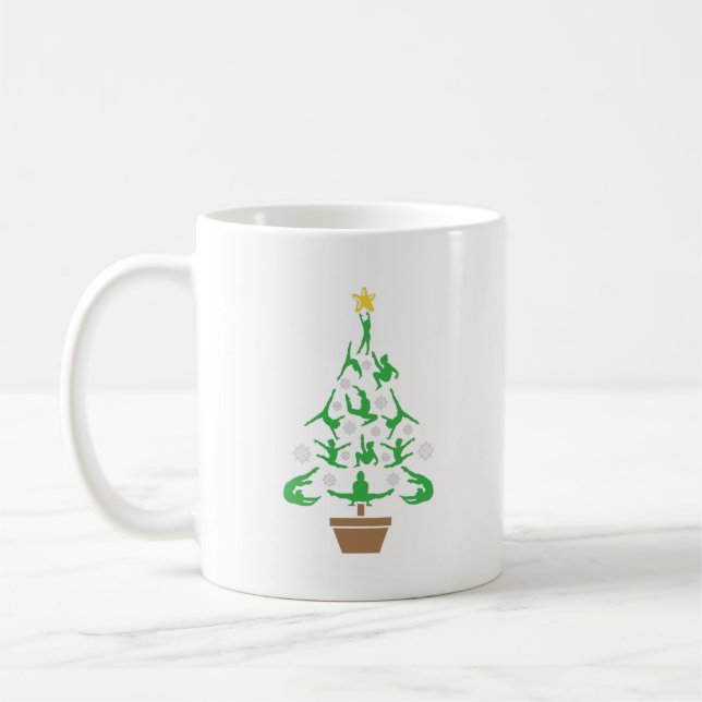 Taza De Café Árbol de Navidad Gimnasia chica (Izquierda)