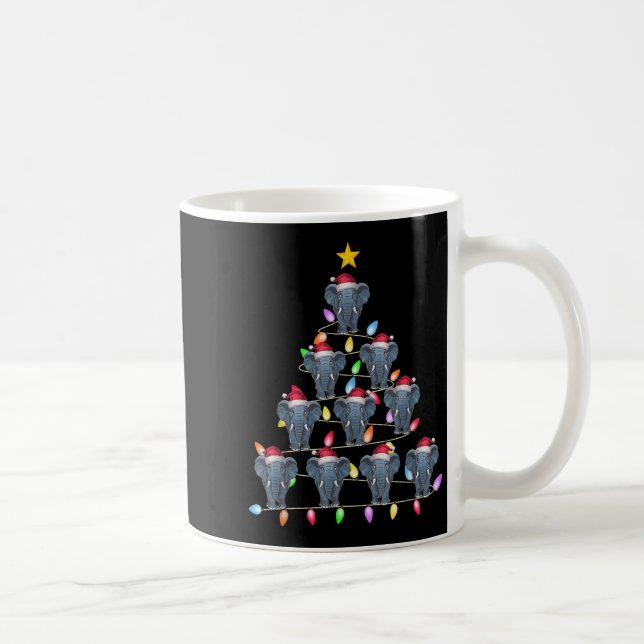 Taza De Café Árbol de Navidad iluminan a hombres mujeres Santa  (Derecha)