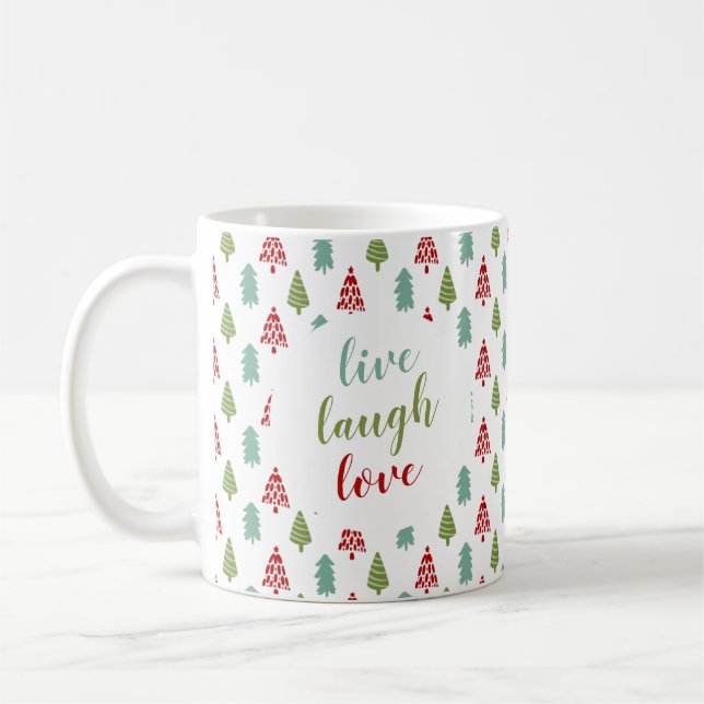 Taza De Café Árbol de Navidad lindo Lauder en vivo Amor Persona (Izquierda)