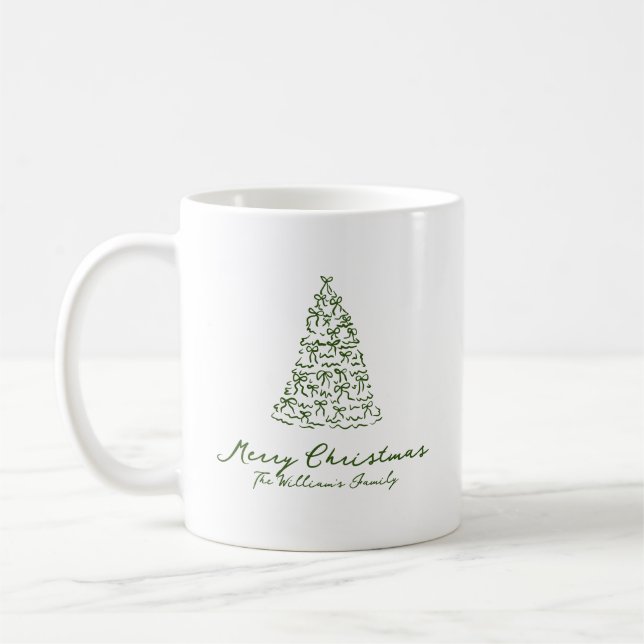 Taza De Café Árbol de Navidad moderno (Izquierda)