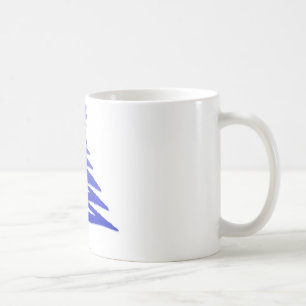 Taza De Café Árbol de Navidad moderno estampado con plantilla a