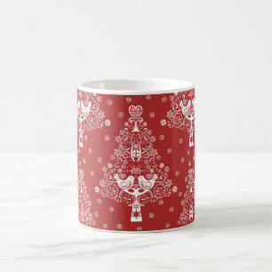 Taza De Café Árbol de Navidad nórdico escandinavo
