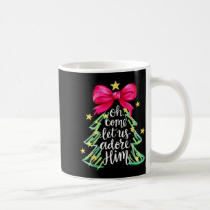 Taza De Café Árbol de Navidad Oh Venid Adoremosle Coqueta B