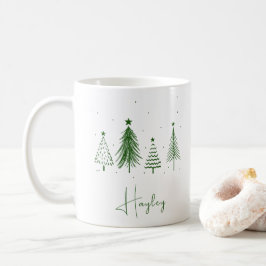 Taza De Café Árbol de Navidad personalizado