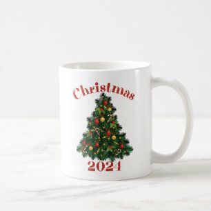 Taza De Café Árbol de Navidad personalizado, vacaciones