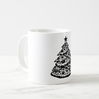 Taza De Café Árbol de Navidad Pizza