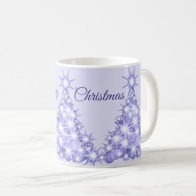 Taza De Café Árbol de Navidad púrpura (Anverso derecho)