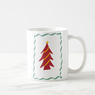 Taza De Café Árbol de navidad rojo