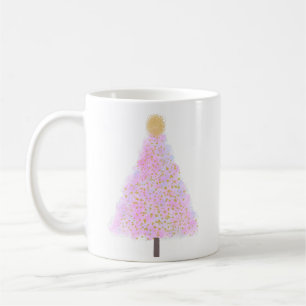 Taza De Café Árbol de navidad rosa