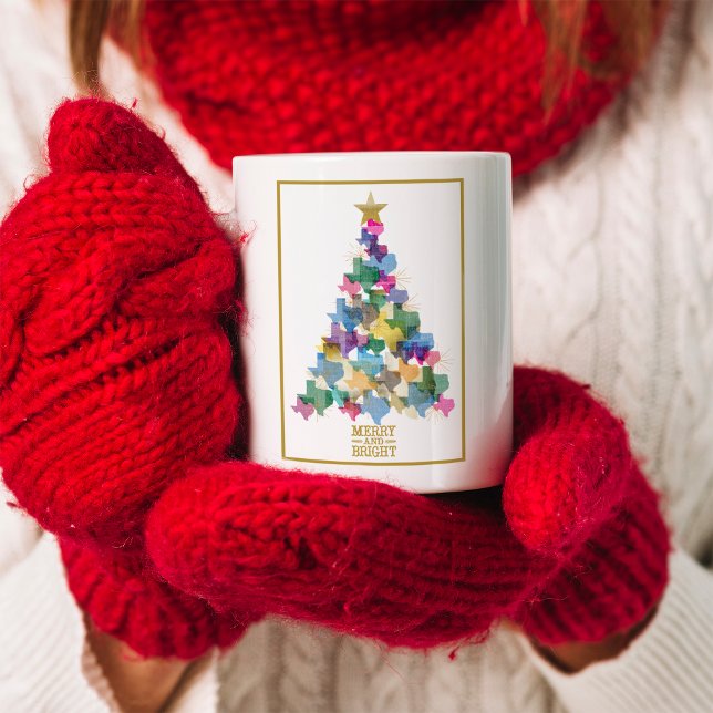Taza De Café Árbol de Navidad Rústico de Texas (Subido por el creador)