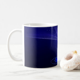 Taza De Café árbol de Navidad SlipperyJoe digital rojo translúc