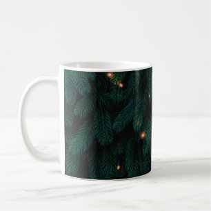 TAZA DE CAFÉ ÁRBOL DE NAVIDAD VERDE CON LUCES