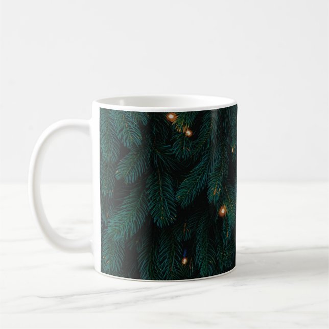 TAZA DE CAFÉ ÁRBOL DE NAVIDAD VERDE CON LUCES (Izquierda)