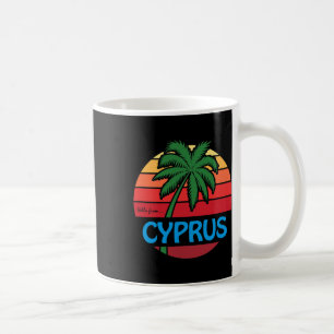 Taza De Café Árbol de Palma de Verano de Chipre Playa Souvenir