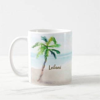 Taza De Café Árbol de palmas tropical acuático