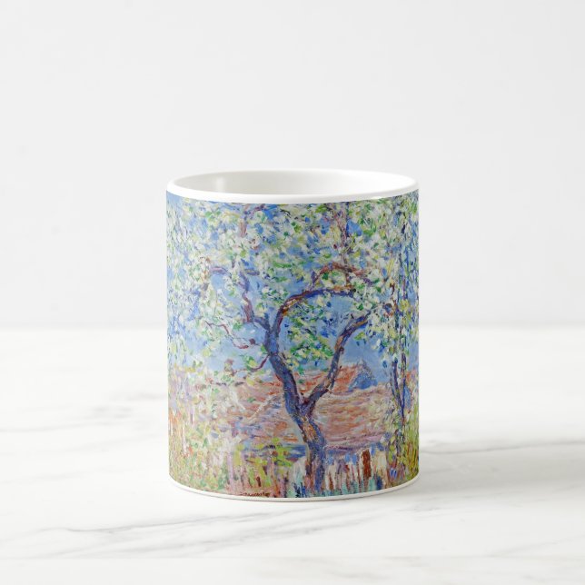 Taza De Café Árbol de peras en la flor - Claude Monet (Centro)