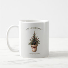 Taza De Café árbol de piña de Navidad rústico personalizado par
