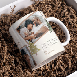 Taza De Café Árbol de pinos de Navidades multifotográficos de M