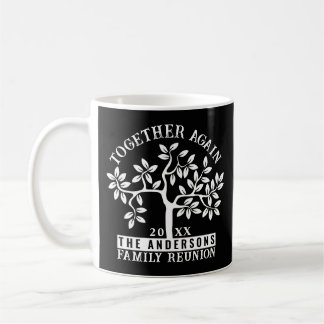 Taza De Café Árbol de reunión familiar, nombre y fecha