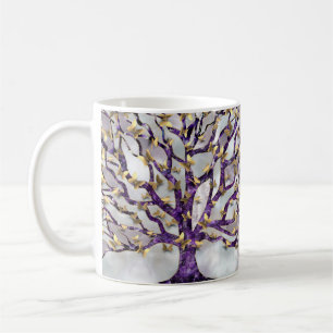 Taza De Café Árbol de vida - Ametista y mariposas