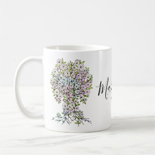 Taza De Café Árbol De Vida - Espirales Salen Frutas 1