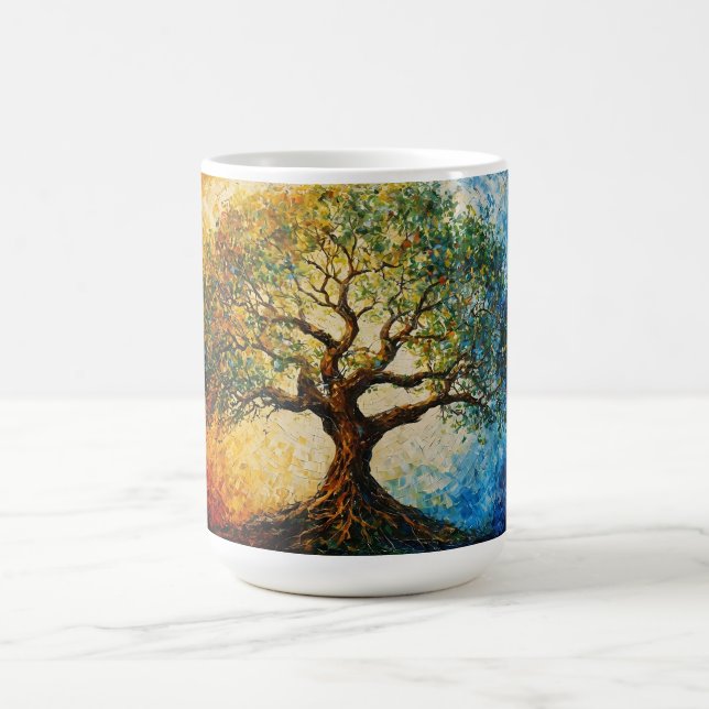 Taza De Café Árbol del conocimiento - Pintura de petróleo (Centro)