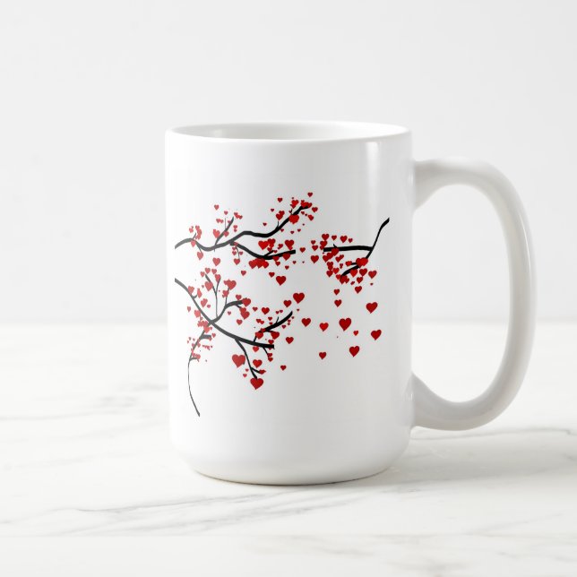 Taza De Café Árbol del corazón (Derecha)