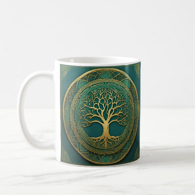 Taza De Café Árbol encantado de la Mug de la Vida (Izquierda)