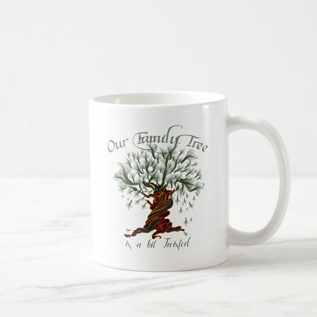 Taza De Café Árbol familiar un poco torcido (Derecha)