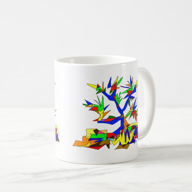 Taza De Café árbol multicolor (Anverso derecho)