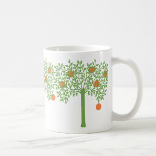 Taza De Café Árbol Naranja estilizado