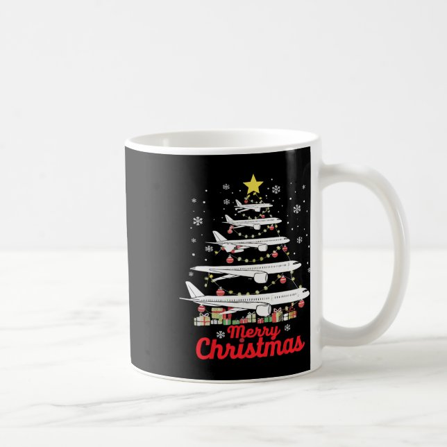 Taza De Café Árbol navideño de avión Feliz Navidad más probable (Derecha)