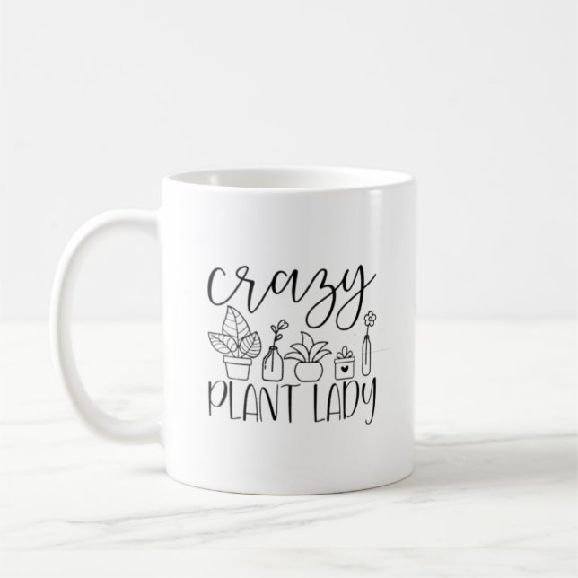 Taza De Café Árbol negro "la loca dama de planta" (Izquierda)