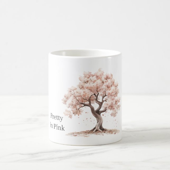 Taza De Café Árbol Rosa Bonito (Centro)