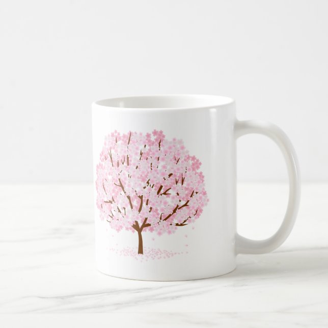 Taza De Café Árbol Sakura en pleno florecimiento - Elegante dis (Derecha)