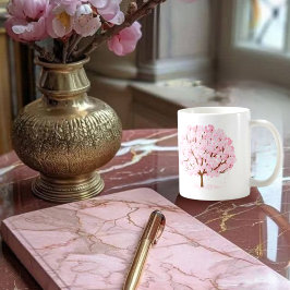 Taza De Café Árbol Sakura en pleno florecimiento - Elegante dis